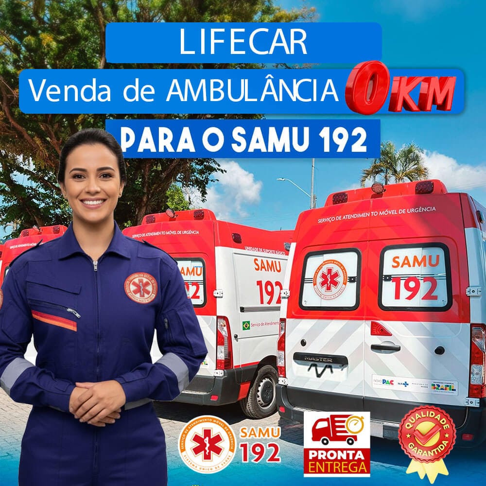 Master L2H2 Ambulância | UTI 0km | Simples Remoção Pronta Entrega para SAMU 192 em Vila Nancy - SP